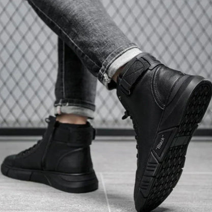 Javon | Black Leather Boots