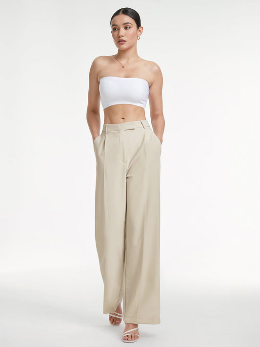 High Waisted Relaxed Fit Wide Leg Dress Pants