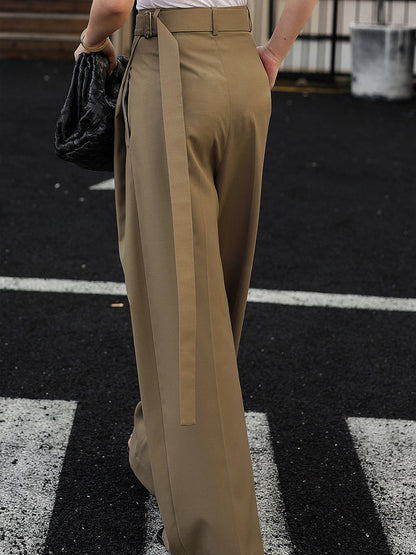 Oversized Tied Wide Leg Dress Pants