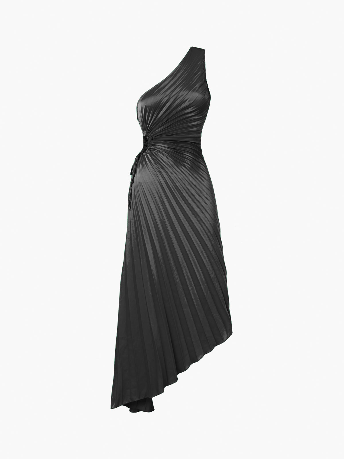 Bold In Pleat Satin Cutout Long Dress