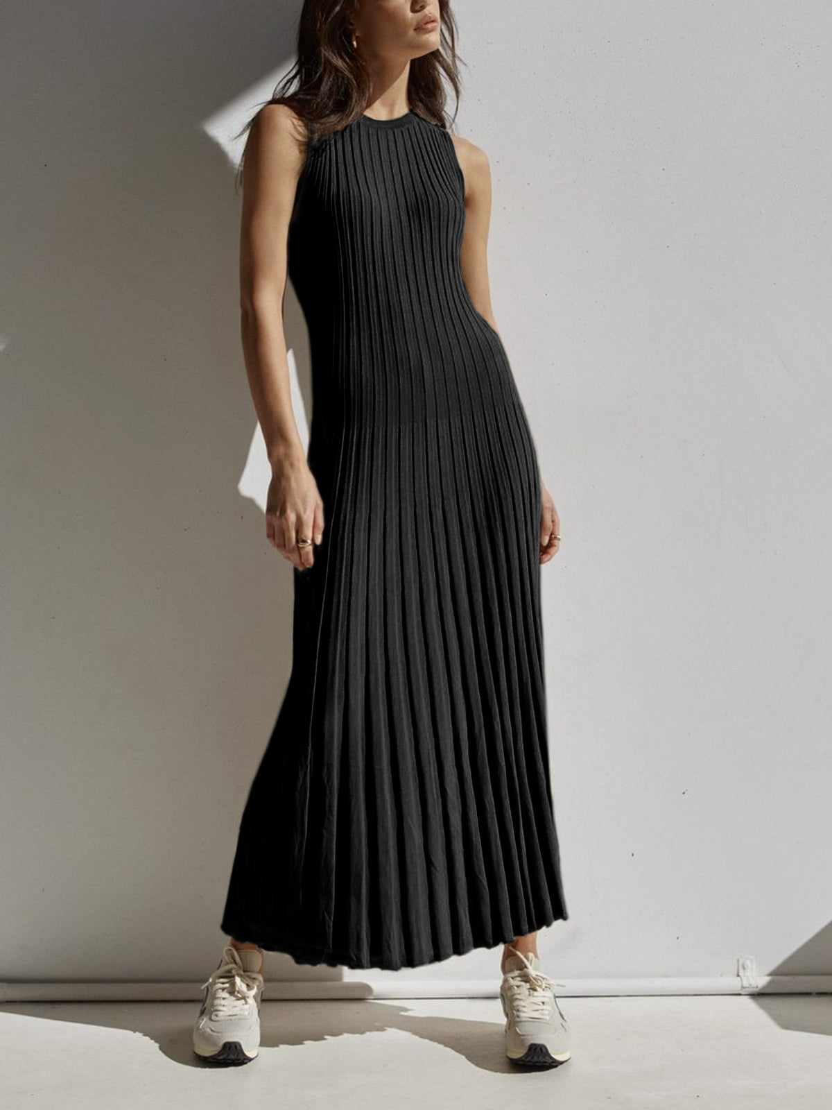 Camille Knit Pleat Maxi Dress