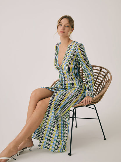 Crochet Vacation Split Long Dress