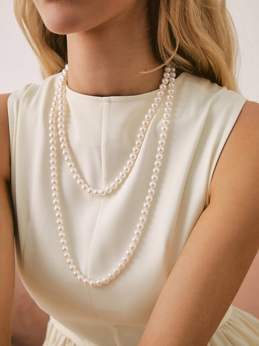 Double Layered Pearl Necklace