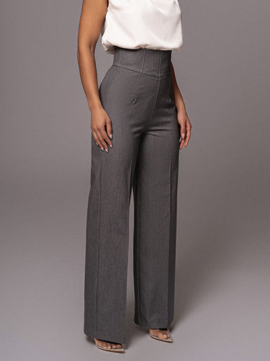 High Waistline Straight Leg Pants