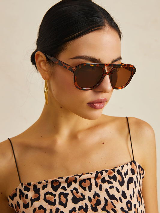 Leopard Print Sunglasses