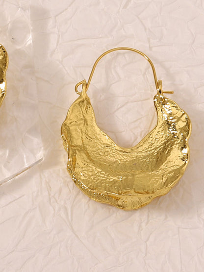 Fulani Basket Gold Round Earrings