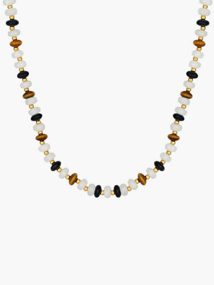 Tiger Eye Stone Beaded Necklace