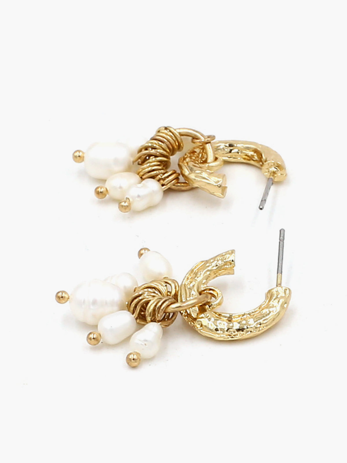 Stylish Metal Pearl Tassel Earrings