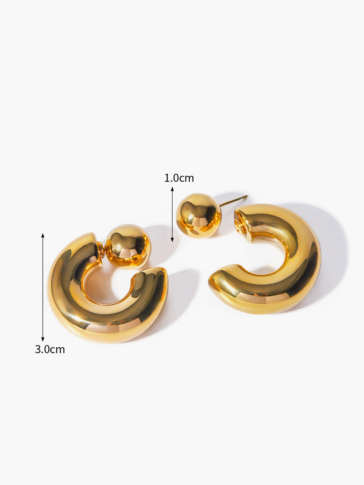 Stylish C-Shaped Earrings