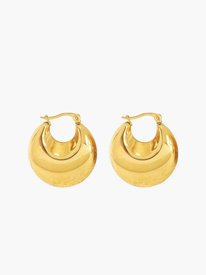 Golden Crescent Earrings