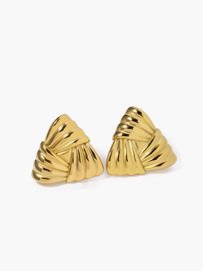 Braided Textured Triangle Earrings