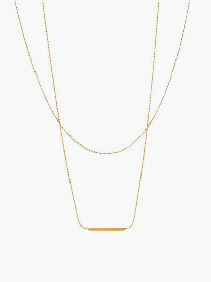 Double Layer Golden Drop Necklace