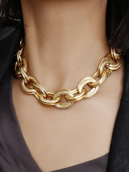 Thick Golden Link Necklace