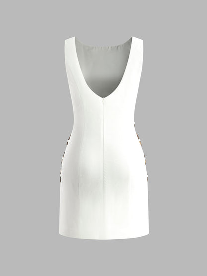 O-Ring Cutout Sleeveless Dress