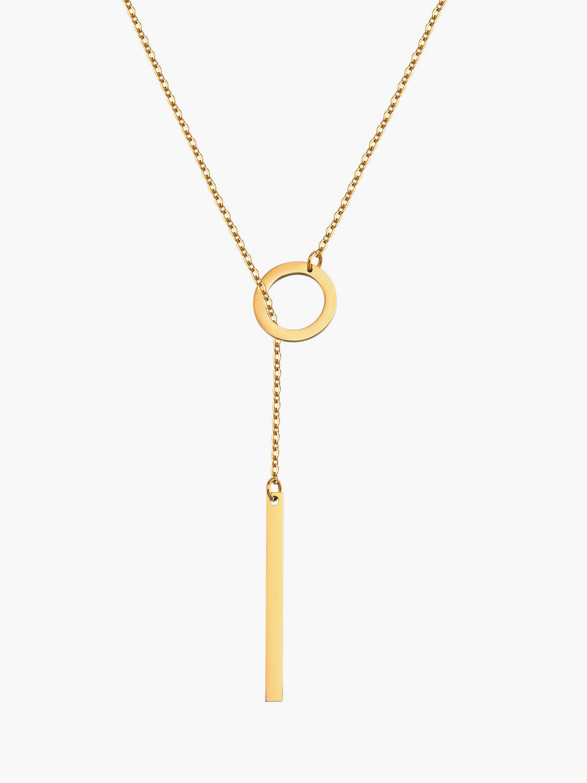 Golden Lariat Bar Y Necklace