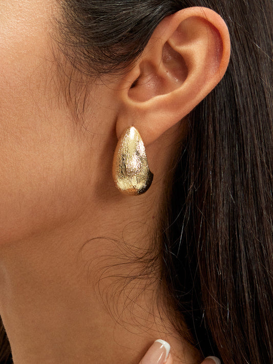 Golden C-Shape Earrings