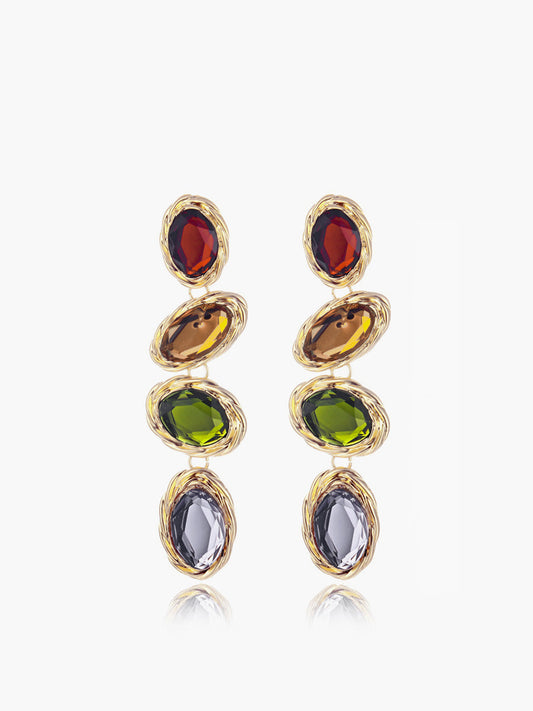 Colorful Rhinestone Earrings