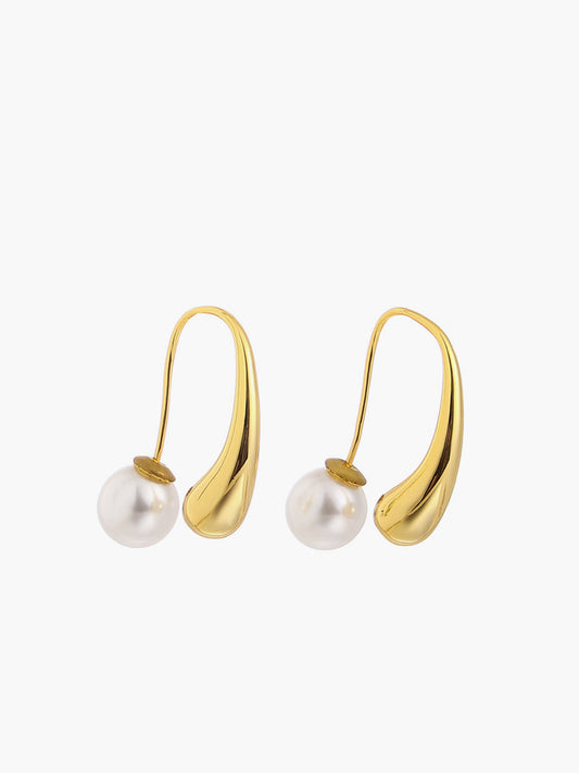 Lantern Shape Pearl Earrings