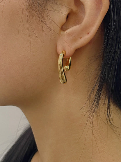 Irregular Twist Stud Earrings