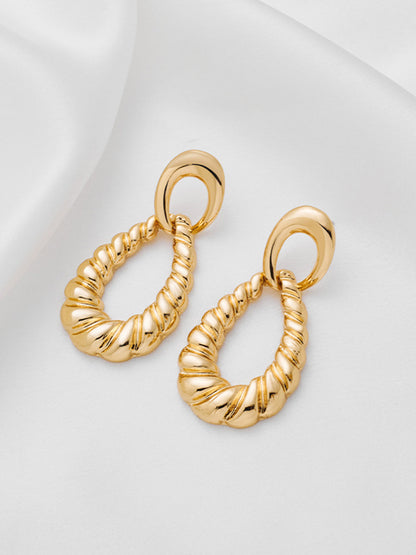 Twist Doorknocker Drop Earrings