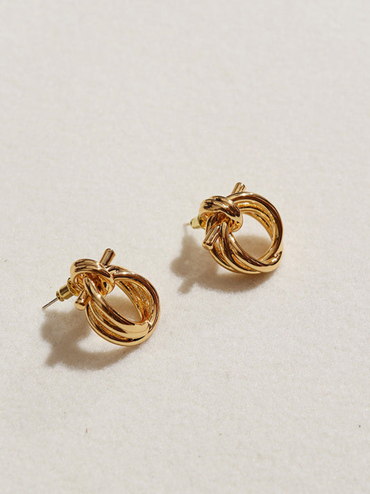 Golden Knotted Earrings