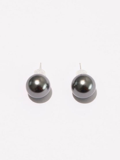 Silver Pearl Stud Earrings