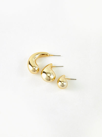 3pcs Water Drop Stud Earrings