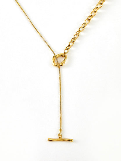 Golden Lariat Y-Necklace