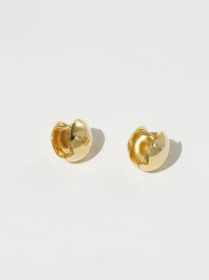 Golden Ball-Shape Stud Earrings