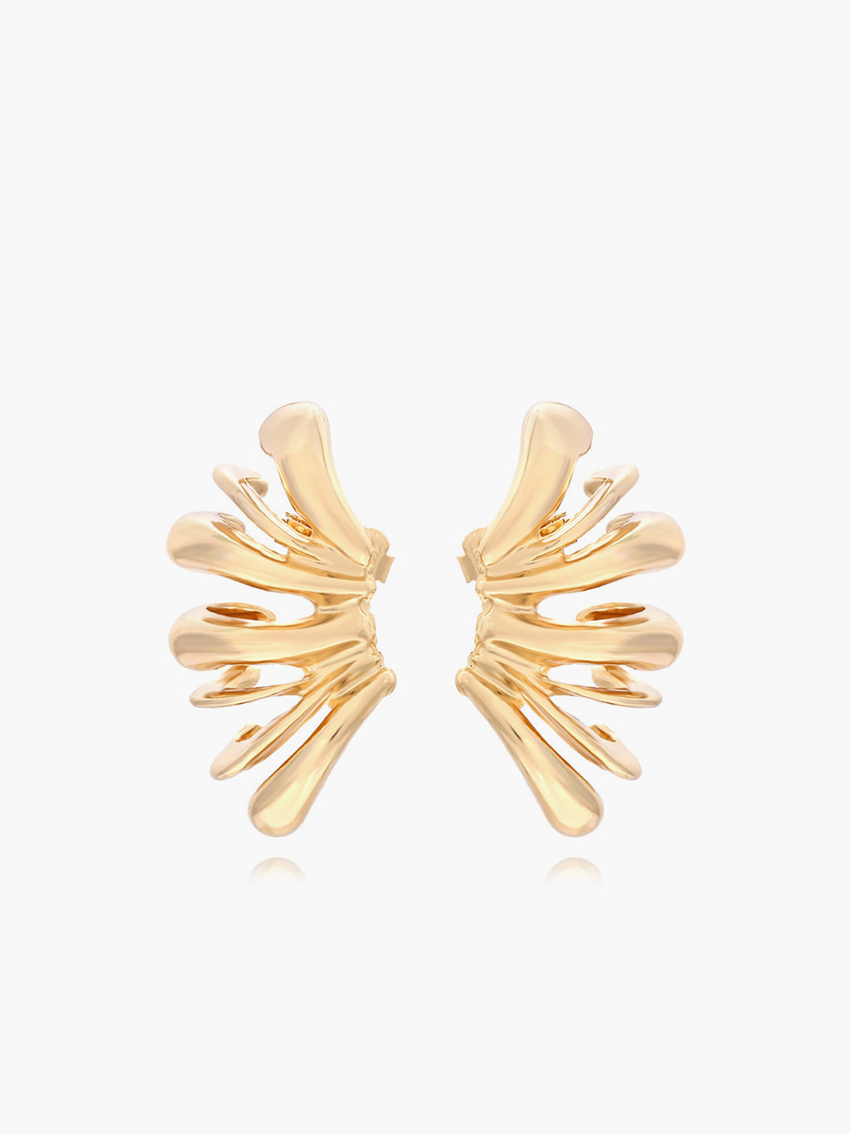 Golden Angel Wings Stud Earrings