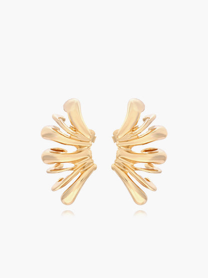 Golden Angel Wings Stud Earrings