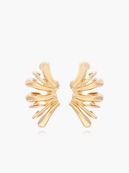 Golden Angel Wings Stud Earrings