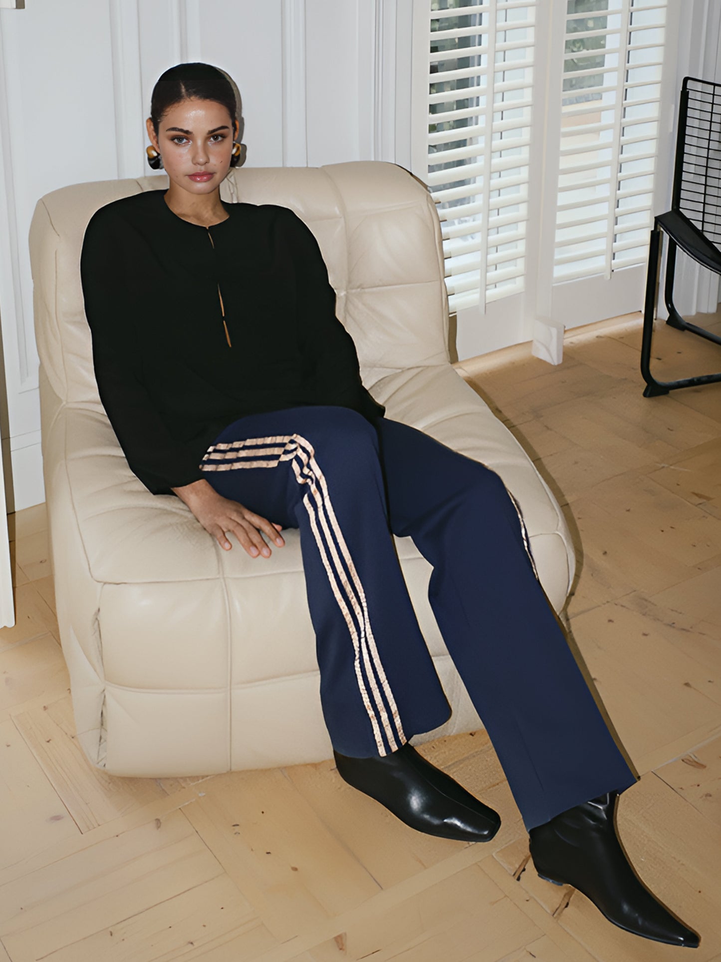 Striped Patchwork Drawstring Sweatpants