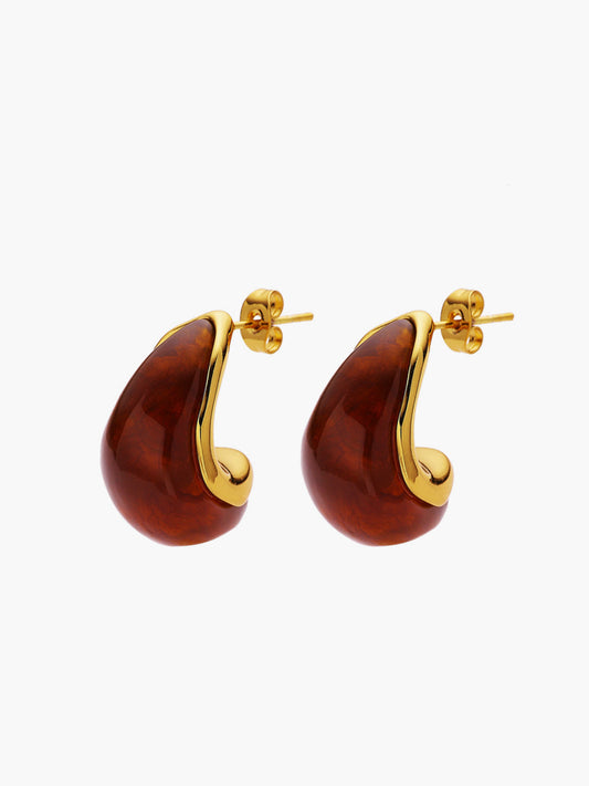 Honey Drop Stud Earrings