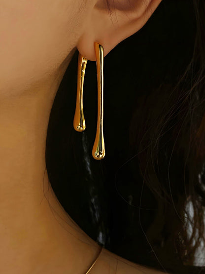 Asymmetrical Tear Drop Earrings