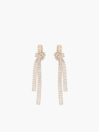 Zircon Creative Knotted Tassel Earrings