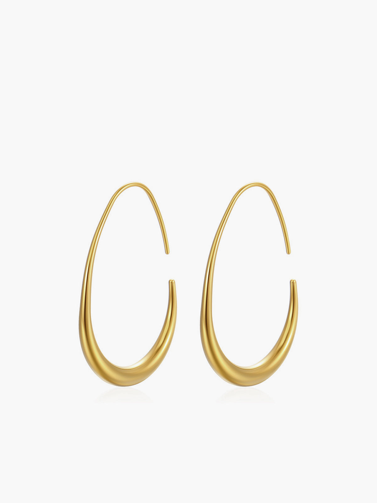 Golden Fluid Hoop Earrings