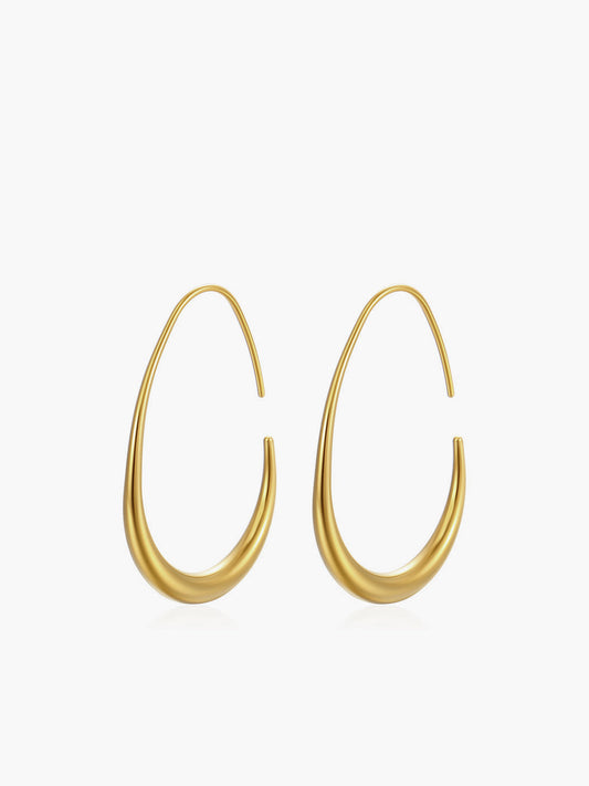 Golden Fluid Hoop Earrings