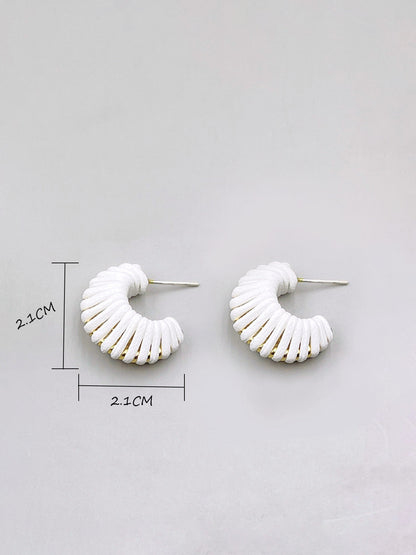 C-Shape Twist Stud Earrings