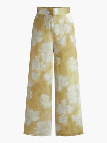 Romance Floral Printed Straight Pants