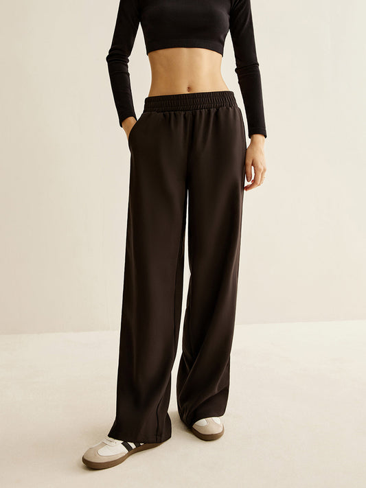 Contrast Striped Elastic Waist Pants