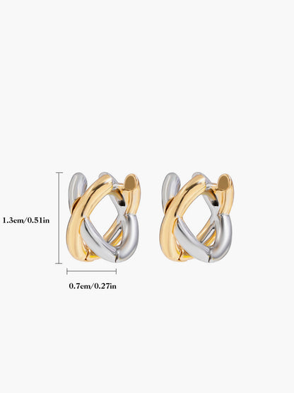 Two-Tone Criss Cross Ear Cuff