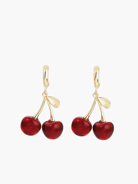 Cherry Stud Drop Earrings