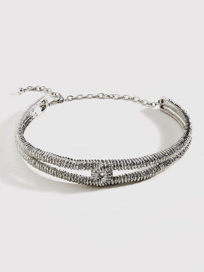 Retro Metal Twist Texture Choker