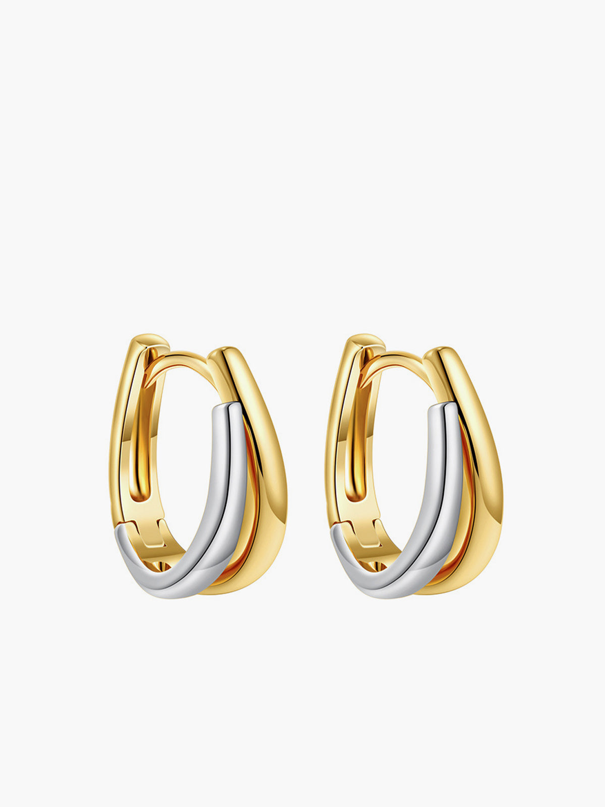 U-Shape Tunnel Hoop Earrings