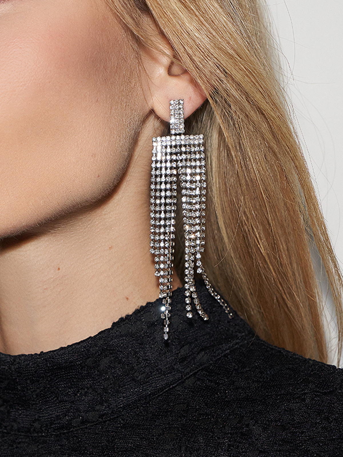 Wide Waterfall Tassel Earrings