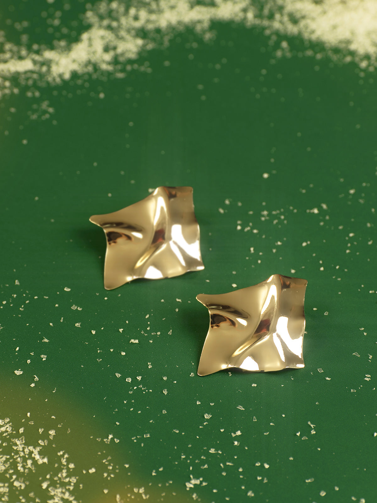 Minimalist Pleated Stud Earrings