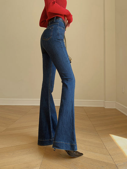 Denim Slim Bootcut Jeans Without Belt