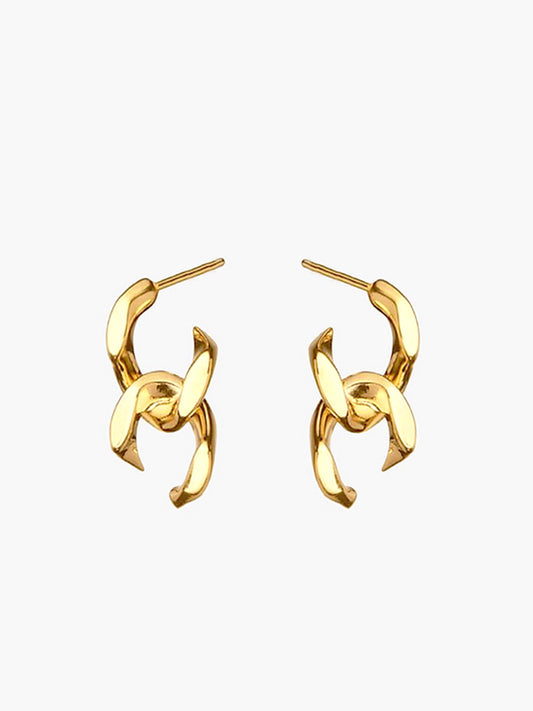 Geometric Twist Stud Earrings