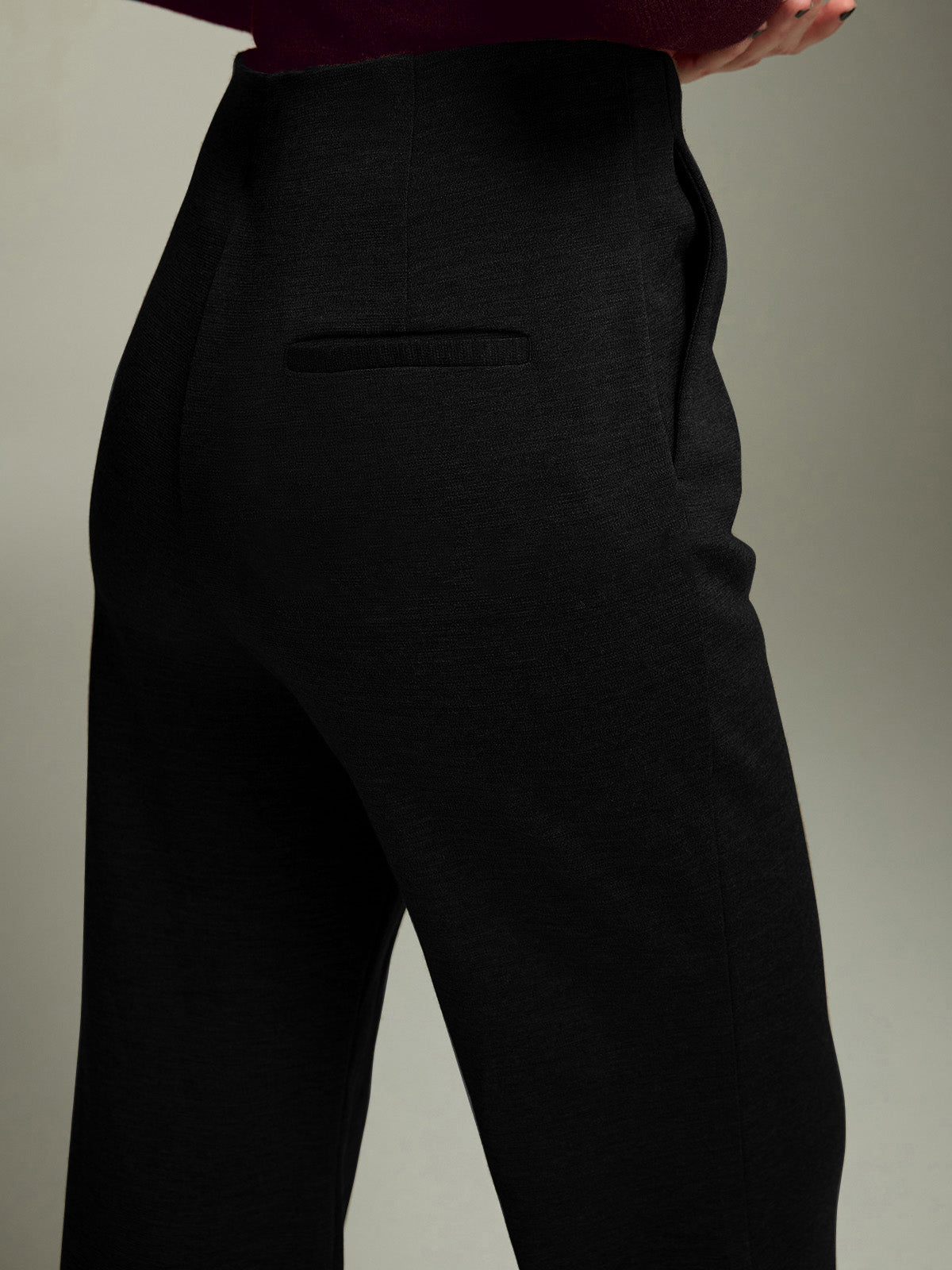 High-Waist Jersey Bootcut Pants